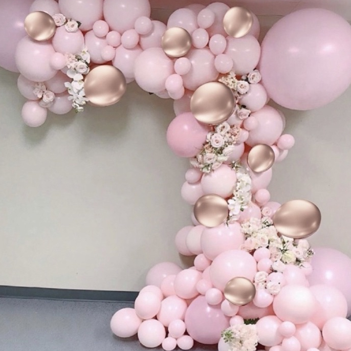 50~250 Balão Bexiga Nº 9 ROSA CANDY Cores Pasteis