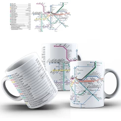 Caneca Mapa Metroviario De São Paulo + Caixinha