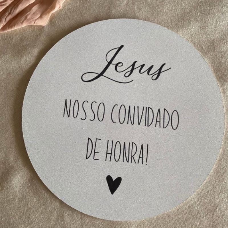 Placa Decorativo Casamento Jesus Nosso Convidado de Honra em Oferta na Shopee