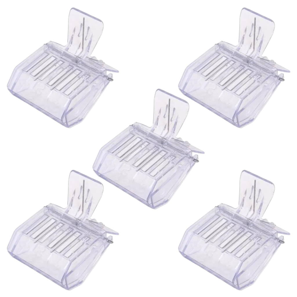 Kit 5un Gaiola Clip de Acrílico para Captura e Marcação de Abelha-Rainha Apicultura