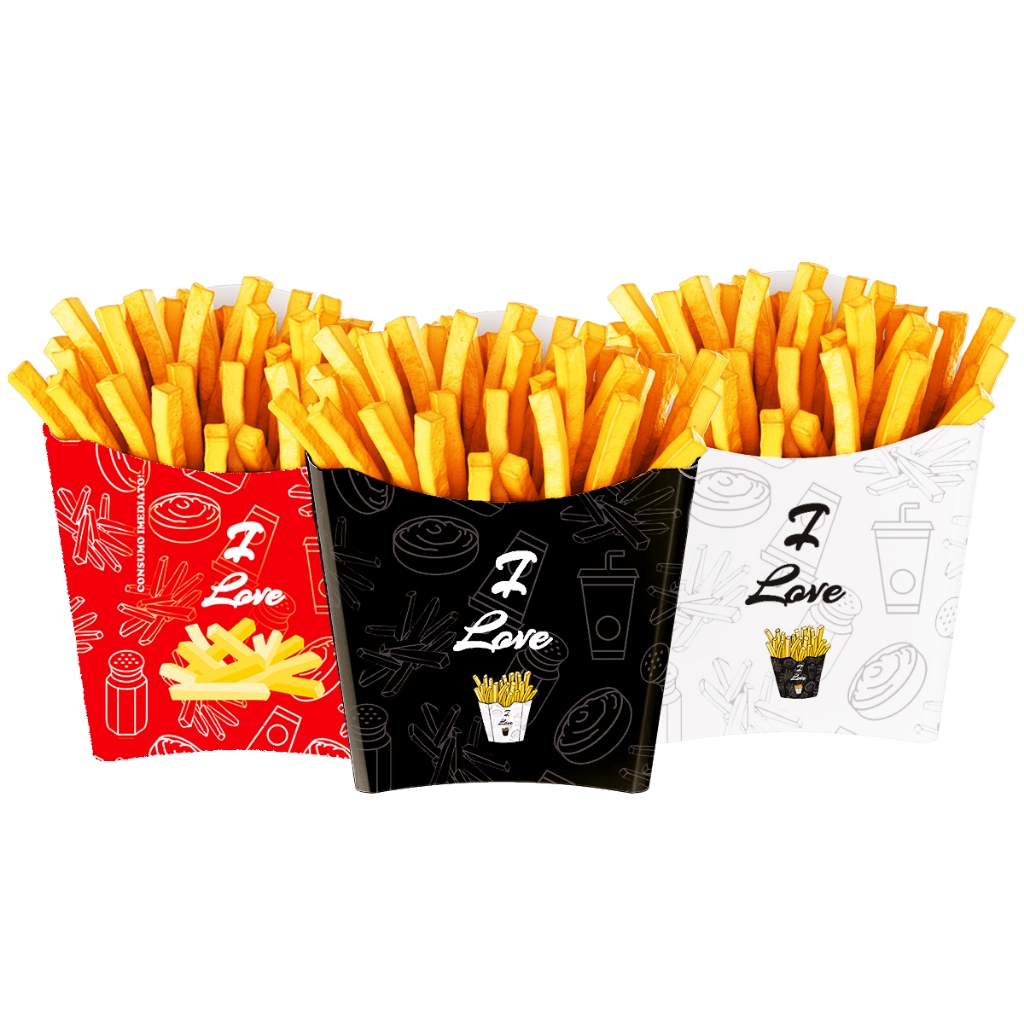 100 Embalagem Caixa Batata Frita P Pequeno Caixinha em Oferta na Shopee