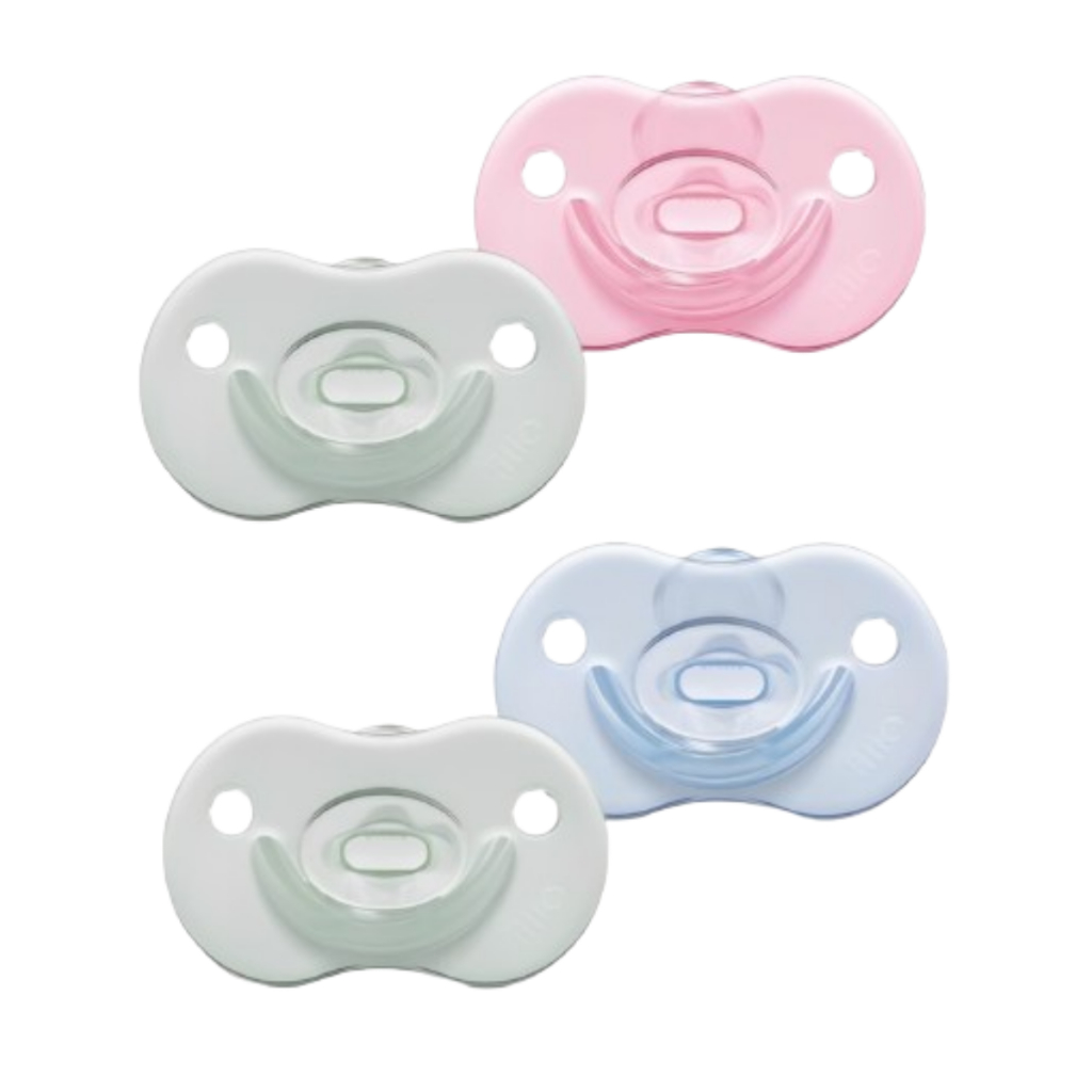 Chupetas Soft Calming Lillo100% Silicone + 6 Meses Bico Simétrico Day Night Brilha no Escuro 2 un em Oferta na Shopee