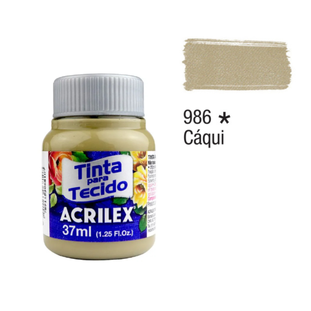 TINTA DE TECIDO ACRILEX 37 ML 986 CAQUI