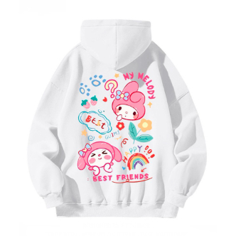 Moletom Canguru Com Capuz Unissex My Best Friend Melody Kawaii Anime em Oferta na Shopee