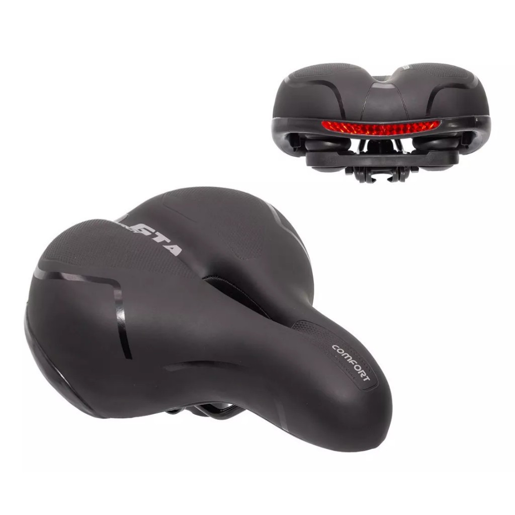 Selim Banco Bike Gta Confort Gel Tec Refletor Com Elastomero em Oferta na Shopee