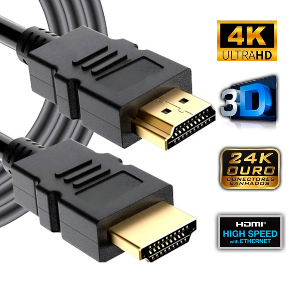 Cabo Hdmi Blindado Ultra Hd 4k 3D Varios Tamanhos