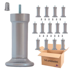 Kit 14 Pé Para Cama Box Castor Gazin Ortobom Torre 13cm