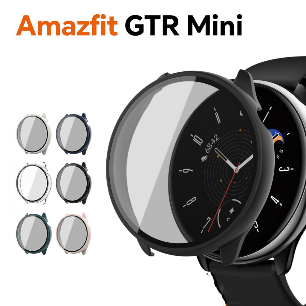 Capa Case Bumper Proteção Acrílico com Vidro Temperado para Amazfit GTR Mini em Oferta na Shopee