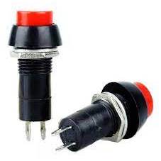 Chave Push Button 2 Terminais Com Trava Psd-11a Vermelho