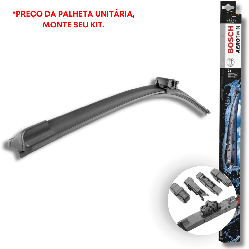 Palhetas Limpador Parabrisa Aerotwin Original Bosch Encaixe Click - Spare Parts and Accessories for Vehicles
