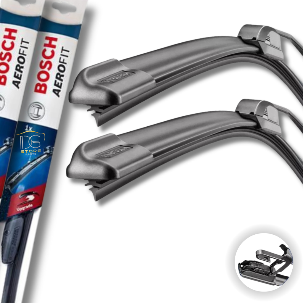 Palhetas Limpador de Parabrisa Para Carro Gancho Dianteira Silicone Bosch Aerofit Par em Oferta na Shopee