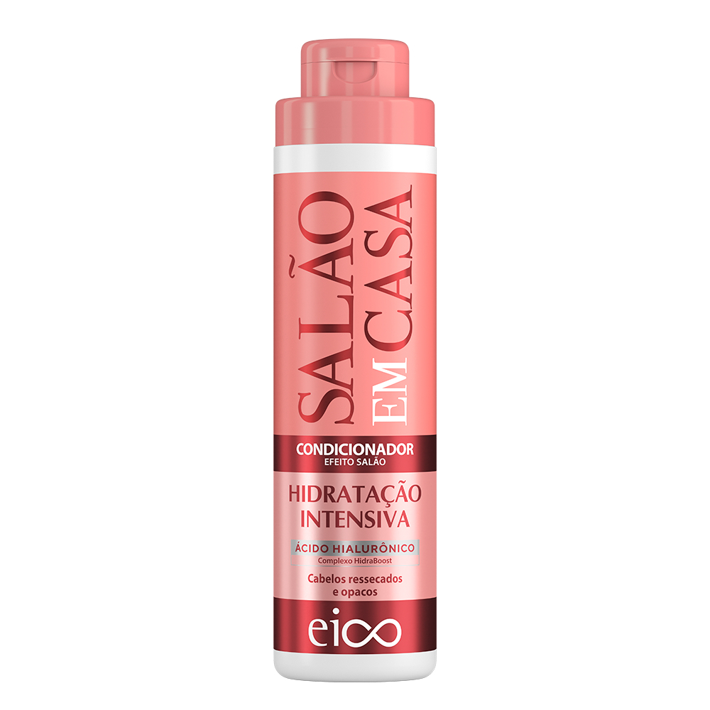 Detalhes do Eico Salão Em Casa Hidratação Intensiva Shampoo Sem Sal e Condicionador Leave-in 800ml + Ampola 45ml