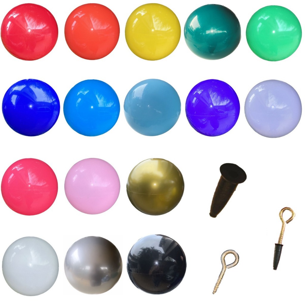 5 Bolas De Vinil Lisas 35cm + 5 Pinos De Vedação Bola De Vinil Lembrancinhas