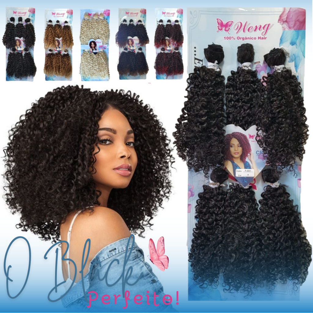 Cabelo Cacheado Black Perfeio Weng 300g - Cabeça Toda - Identico ao Humano em Oferta na Shopee