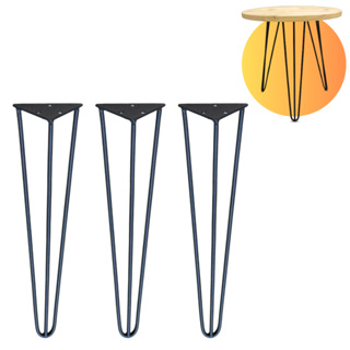 3 Pés Hairpin Legs Para Mesa Altura 50cm Aço Preto Retro em Oferta na Shopee