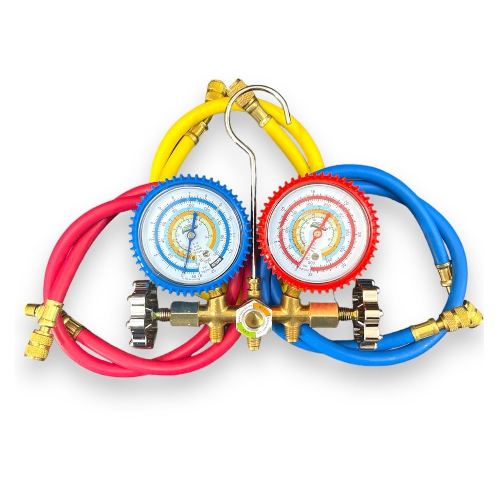 Manifold Refrigeração Geladeira Automotivo R134 R22 R404 mangueira 1/4 0,90
