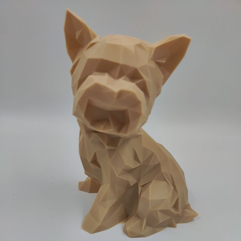 Enfeite cachorro Estátua yorkshire - Geométrica Low Poly Impressão 3D Decoração Interior em Oferta na Shopee