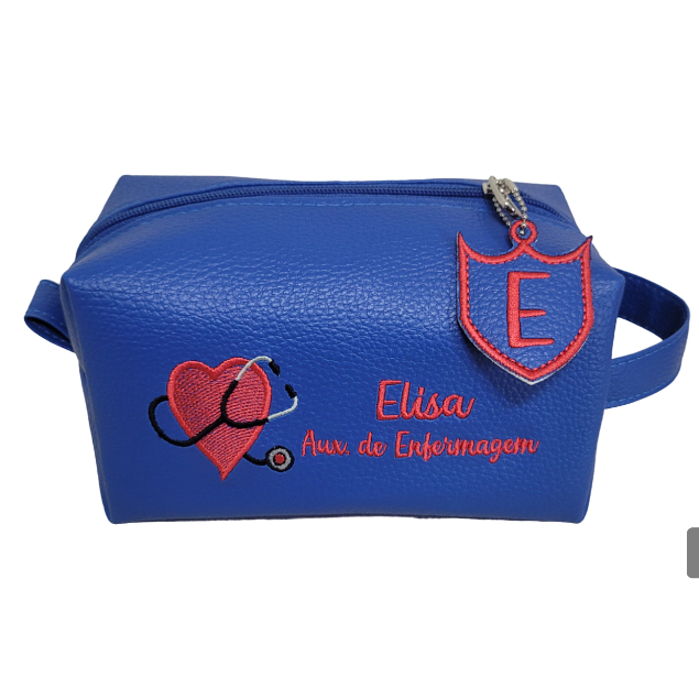 Necessaire Box Personalizada com sua Logomarca Tamanho Grande (G) Impermeável com Alça de Mão