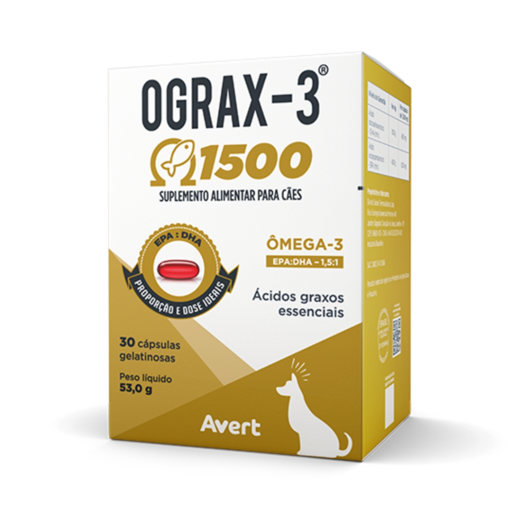 Suplemento Avert Ograx-3 1500mg 30 Cápsulas