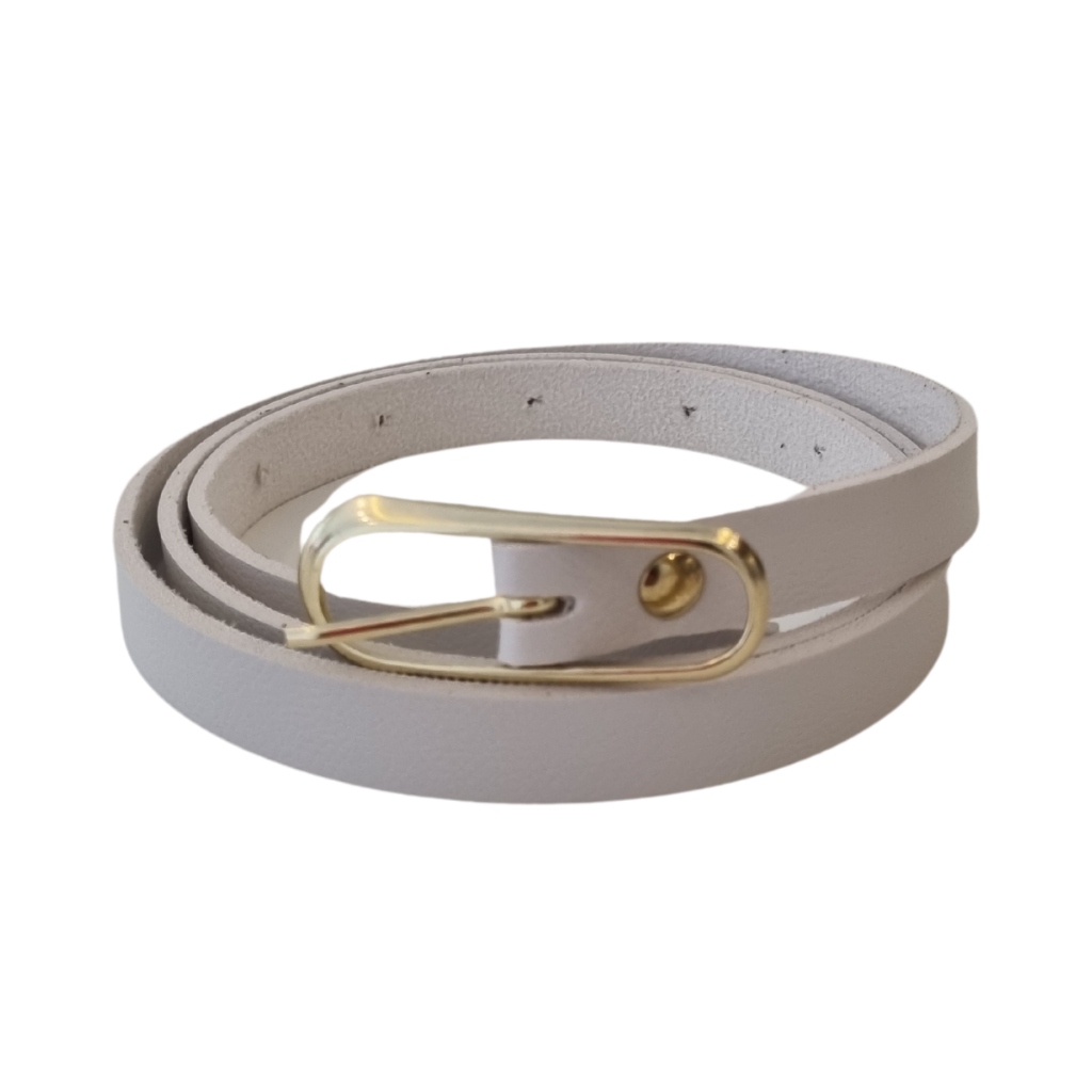 Cinto Feminino em Couro Ecologico com fivela dourada basico e elegante Moda Feminina