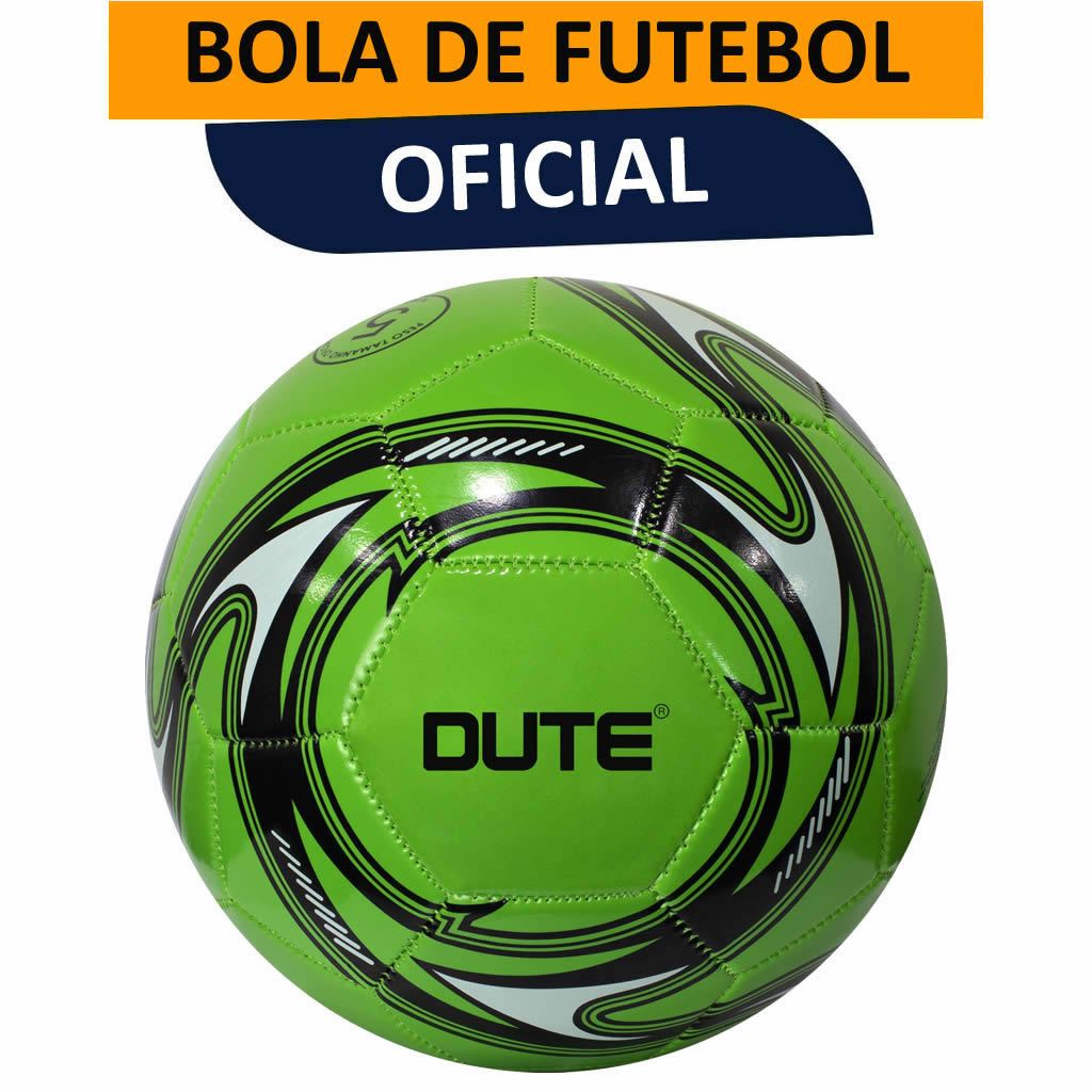 Bola de Futebol Tamanho Oficial Número 5 Costurada Couro Sintético Verde