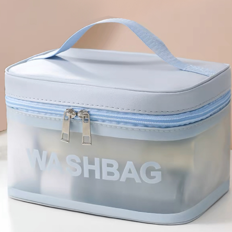 Detalhes do Nécessaire Frasqueira Transparente WashBag