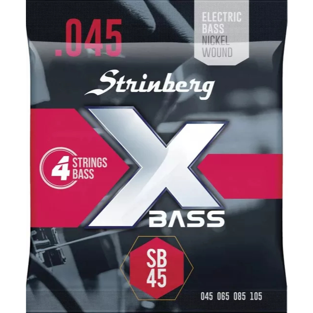 Kit 2x encordoamento Strinberg Contra Baixo 4 Cordas Sb-45 0.45