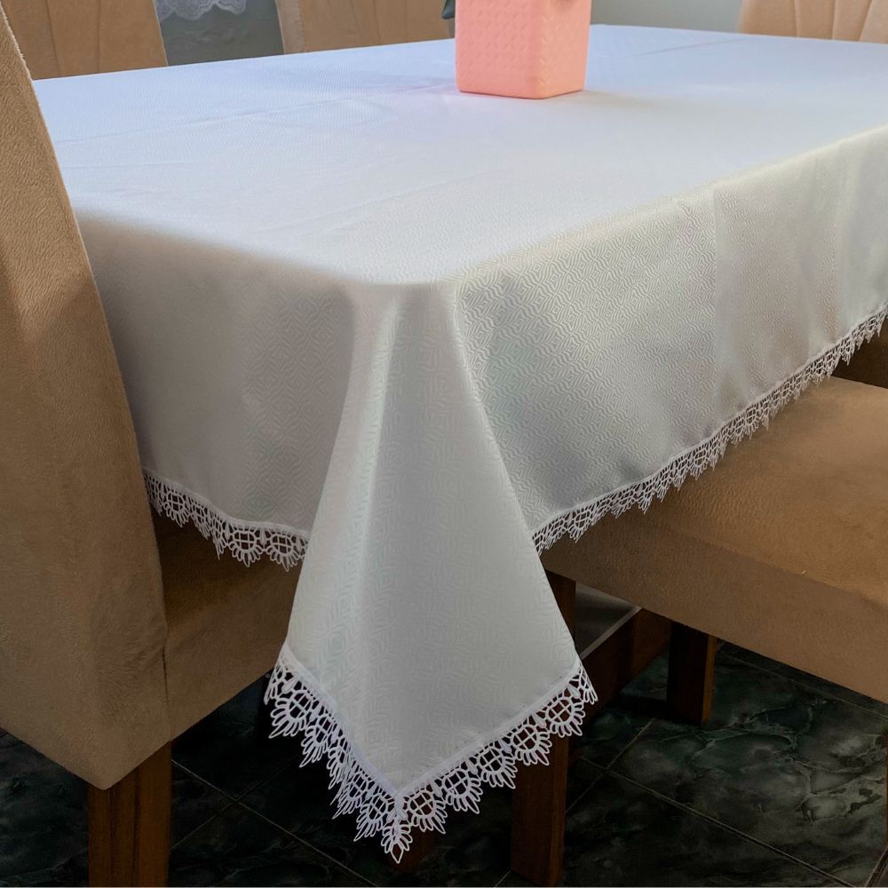 Toalha de mesa Requinte 2,20m x 1,50m para cozinha 6 cadeiras