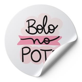 240 Unidades Adesivos Redondos Frase Bolo No Pote Confeitaria Doces Fundos Coloridos Diversos Tag Adesiva em Oferta na Shopee