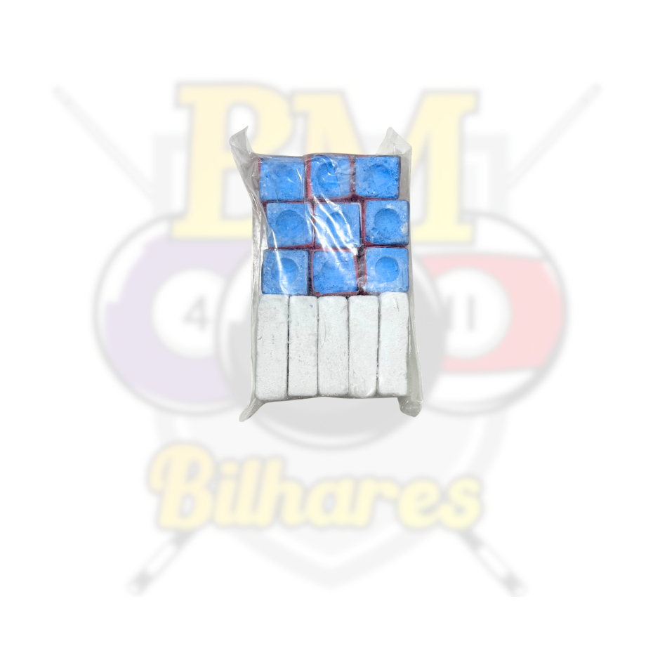 KIT DE GIZ 7 BELO + GIZ BRANCO P/ MESA DE BILHAR SINUCA SNOOKER