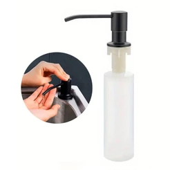 Dispenser De Embutir Porta Detergente Dosador Aço Inox Preto Brinovar