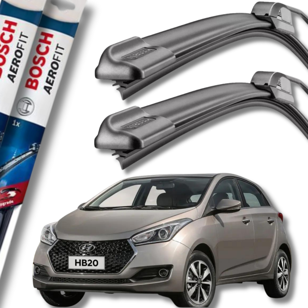 Par de Palheta Limpador de Parabrisa Dianteiro Hyundai Hb20/ Hb20x / Hb20s 2012 2013 2014 A 2019 em Oferta na Shopee