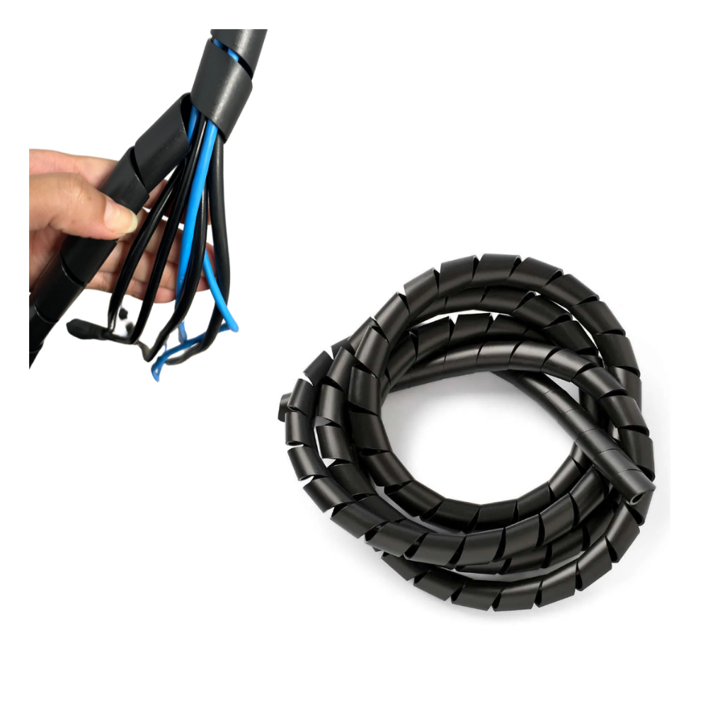 Organizador de fios e cabos - espiral 24 mm (1 polegada) 1, 3 e 5 metros em Oferta na Shopee