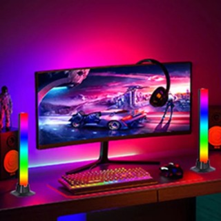 Kit 2 Luminárias Barra Led Rgb Gamer Sensor Músical Controle em Oferta na Shopee