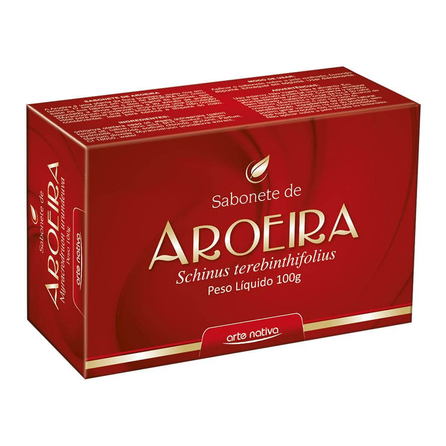Kit 4x Sabonete Aroeira p/ Limpeza Do Rosto e Pele 100g Arte Nativa
