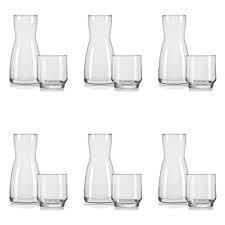 Jarra Moringa 500ml com Copo 290ml de Vidro  6 Kits Escrivaninha Mesa Escritório