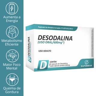 Desodalina 600mg 60 Cápsulas - Sanibras em Oferta na Shopee