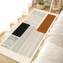 Tapete Passadeira 50*150cm Antiderrapante Veludo Cristal Para Sala Cozinha Corredor Beira de Cama