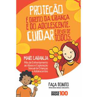 Banner Escolar Maio Laranja Educação Cartaz Informação campanha em Oferta na Shopee