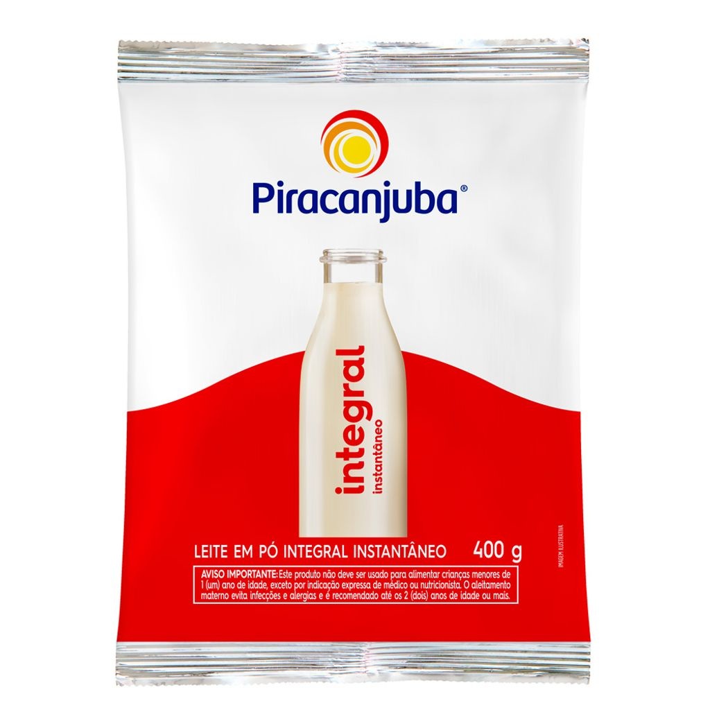 Leite em Pó Integral Instantâneo Piracanjuba 400g