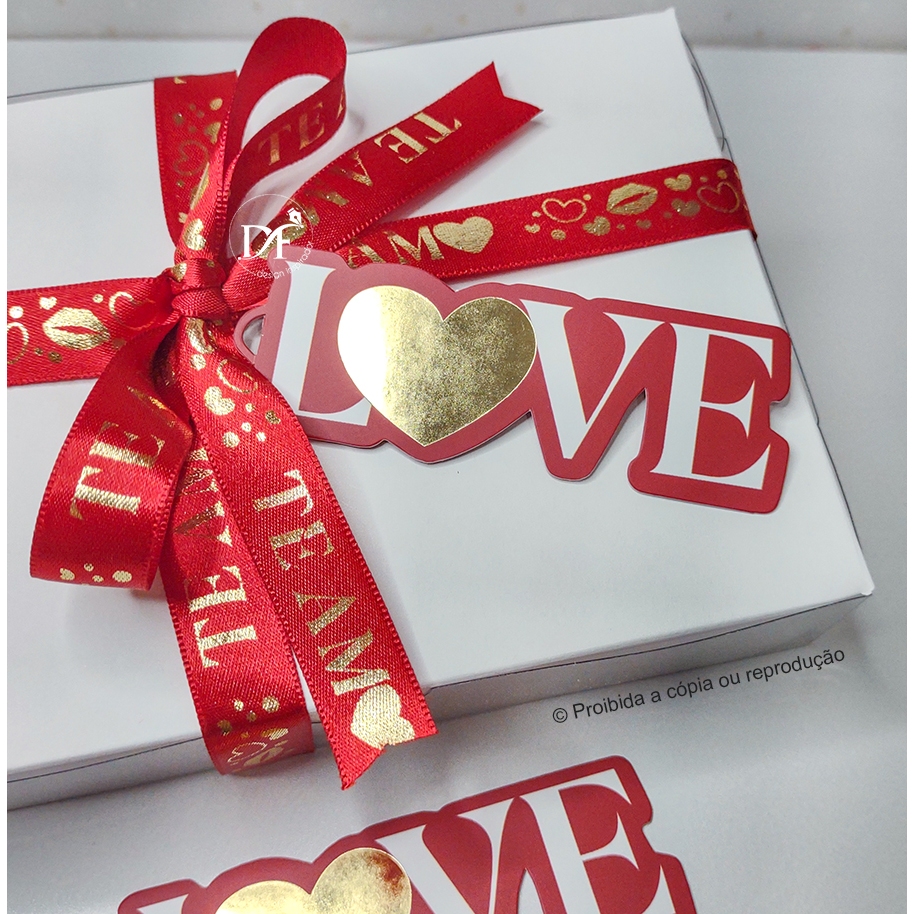 Tag LOVE - Dia dos Namorados | Para presentes e embalagem | 9x3cm