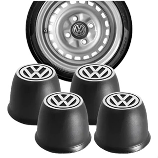 CALOTA FUSCA BRASILIA CUBO ARO 14/15 CROMADO VOLKSWAGEN LOGO VW em Oferta na Shopee
