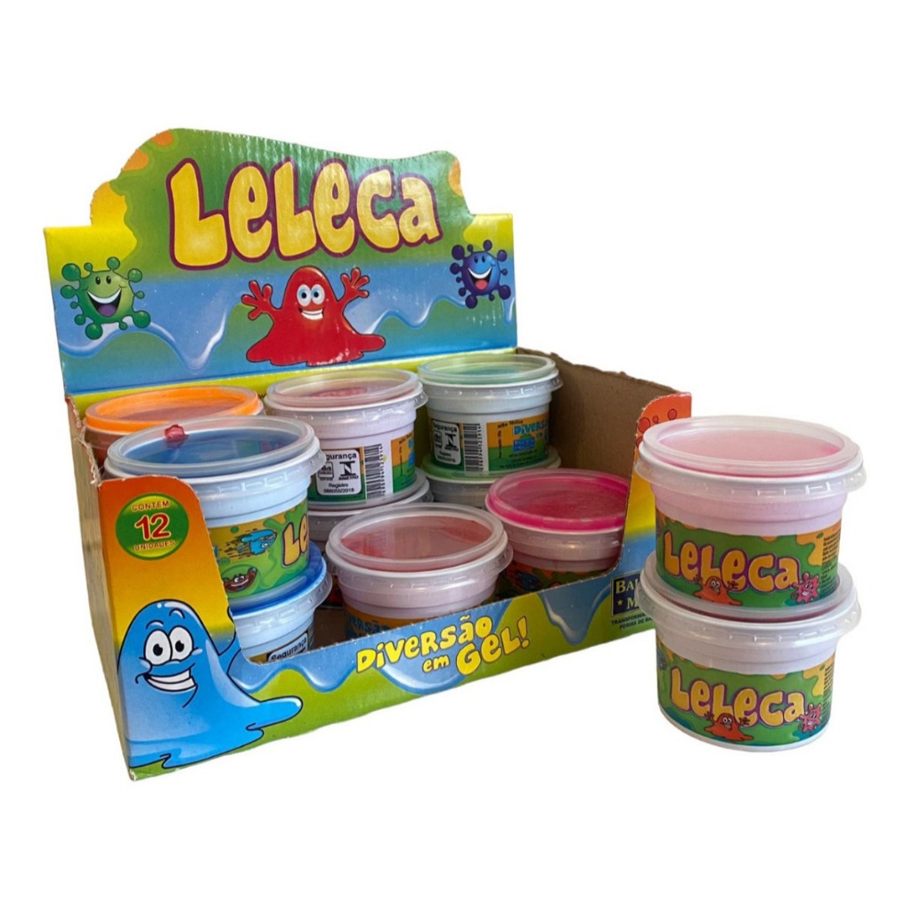 KIT 48 GELECA AMOEBA LELECA SLIME MASSINHA ATACADO 125G