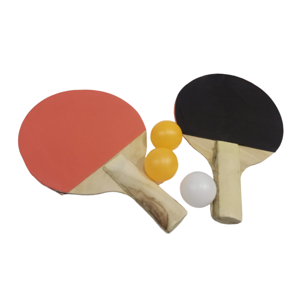 Kit Tênis De Mesa Ping Pong 2 Raquete + 3 Bolinhas infantil para crianças