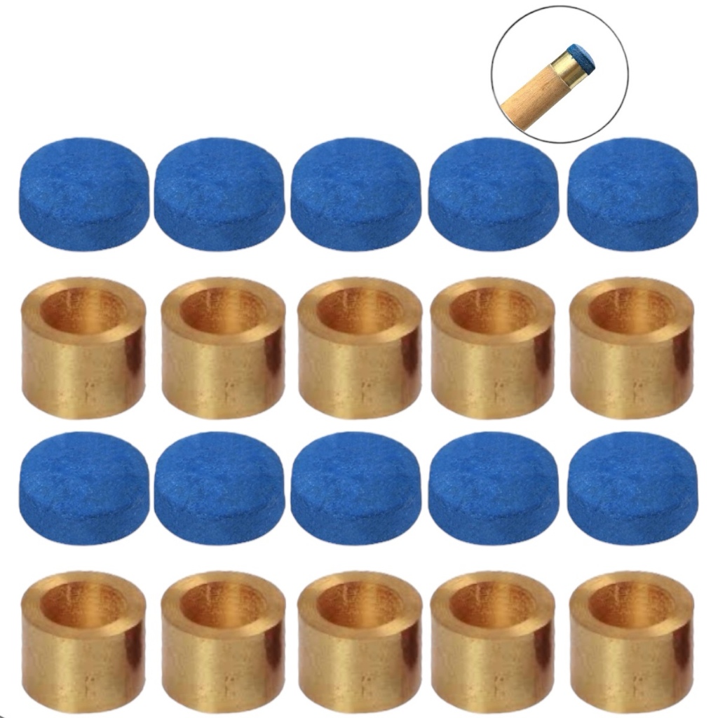 Virola Metal Sola de Couro Azul Apex 11mm Ponta Para Taco De Sinuca Bilhar Snooker Profissional em Oferta na Shopee