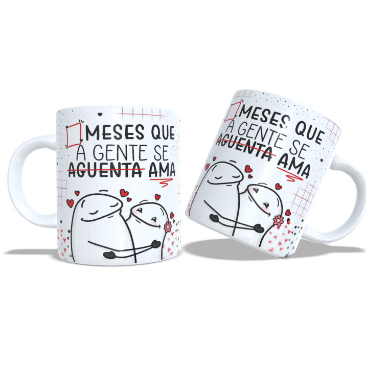 Caneca Cerâmica/Porcelana - 325ml - Amor - Dia dos namorados personalizada meses de namoro lembrança lembrancinha dia dos namorados presente dia dos namorados