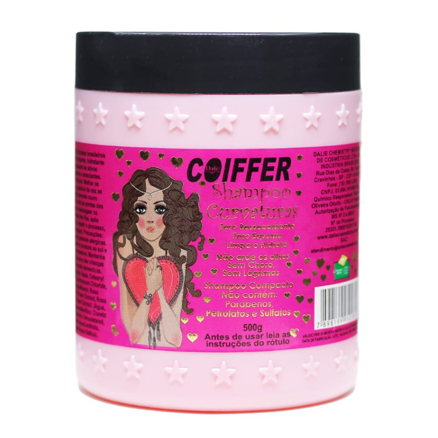 Shampoo Em Creme Curvaturas Coiffer 500g: Cachos Definidos, Hidratados E Livres (No/Low Poo)