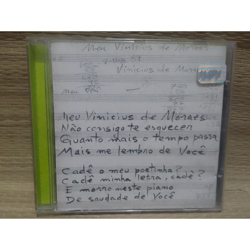 CD Tom Canta Vinicius - Tom Canta Vinicius Ao Vivo - Ano 2000