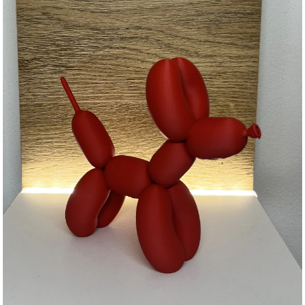 Estátua Decorativa Cachorro de Bexiga Balão Feito de Impressão 3D