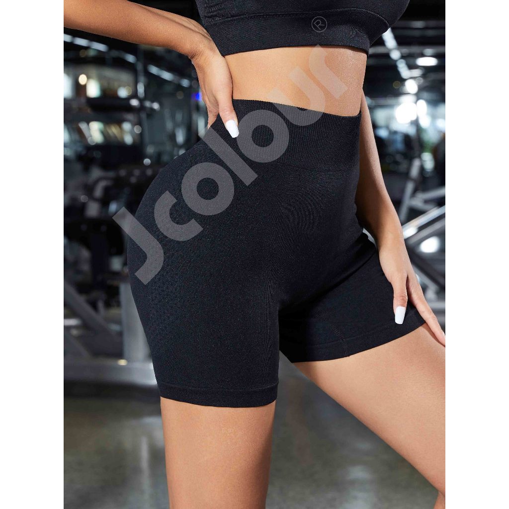 Jcolour Shorts Legging Fitness Feminino Cintura Alta Academia Suplex Poliamida Zero Transparência - Sports & Outdoors